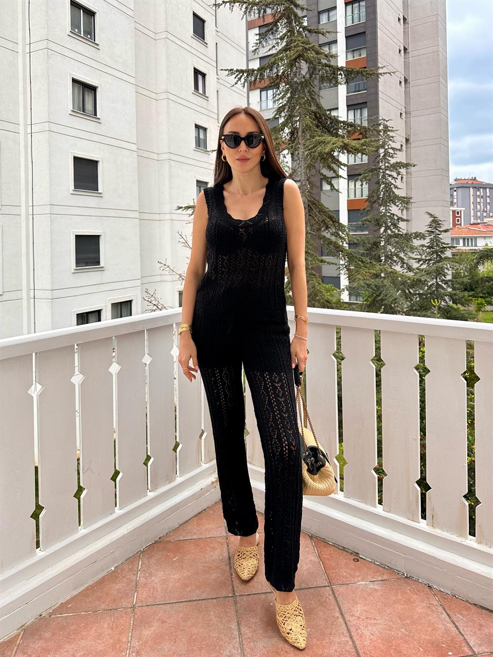 Siyah Dantel Tasarım Takım