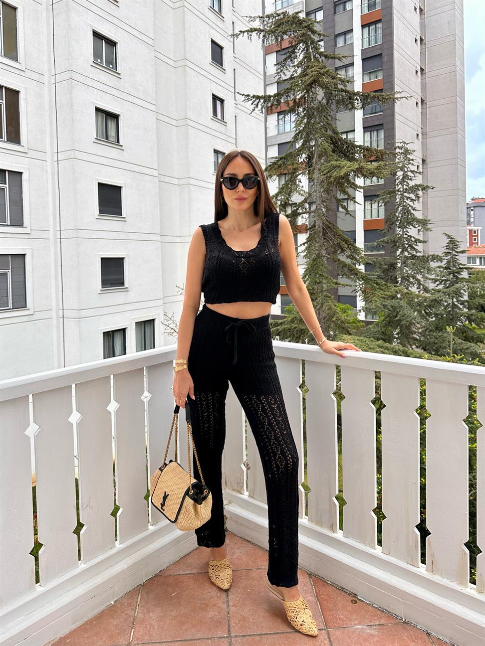 Siyah Dantel Tasarım Takım