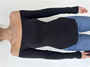 Siyah Eteği Reglanlı Kazak