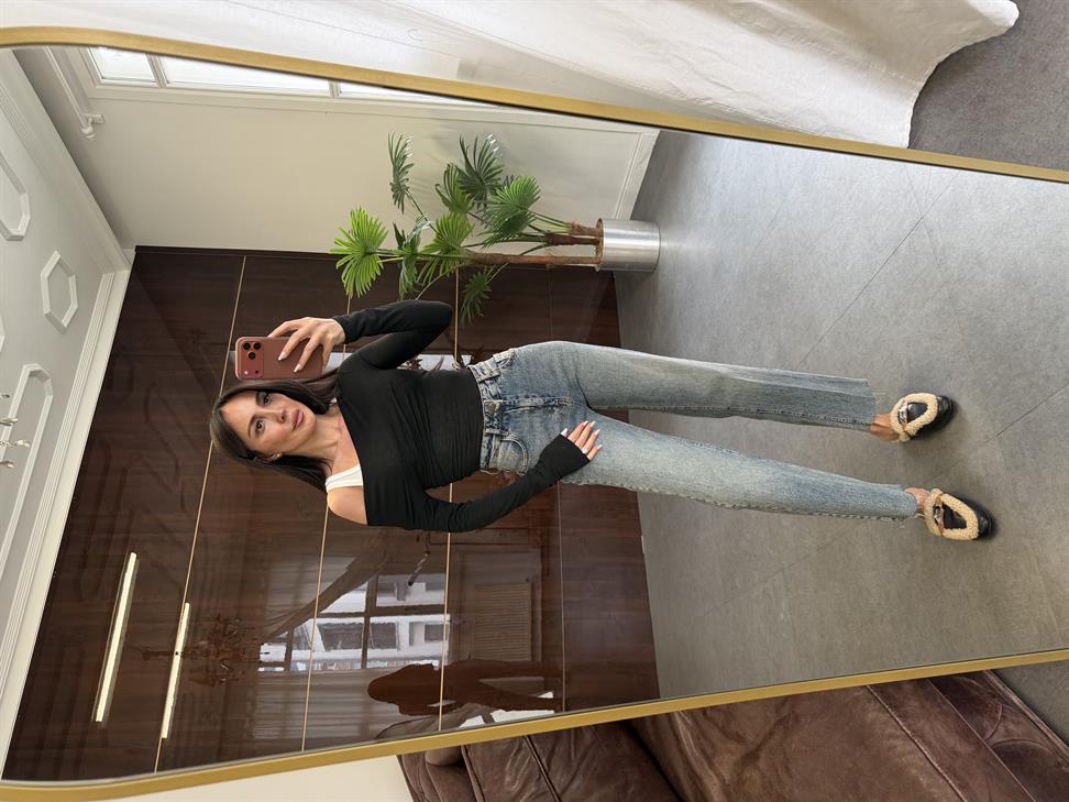 Siyah İkili Asimetrik Bluz