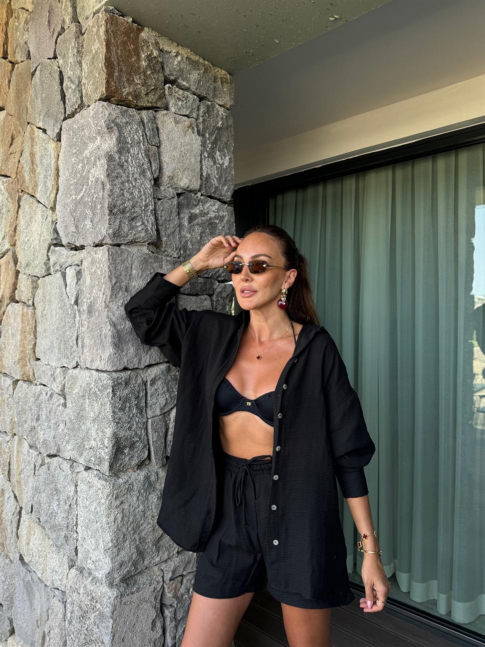 Siyah Müslin Takım