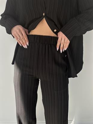 Siyah Pantolon Gömlek İkili Takım