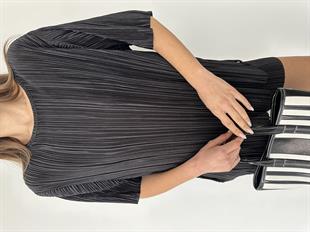 Siyah Pilili Şort Takım