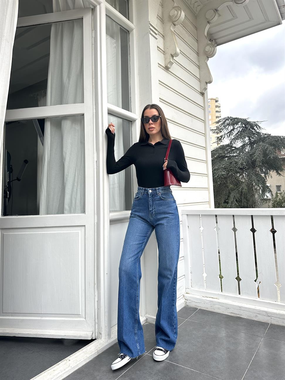 Siyah Polo Yaka Basic Body