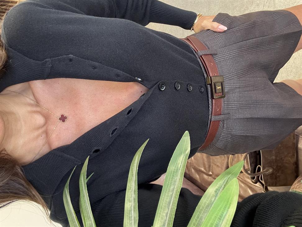 Siyah Polo Yaka Yünlü Düğmeli Triko Kazak