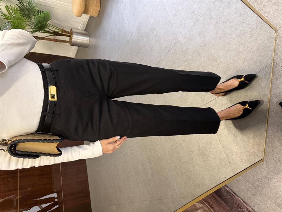 Siyah Skater Ütü İzli Rins Yıkama Jean