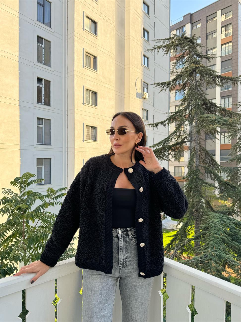Siyah Teddy Hırka