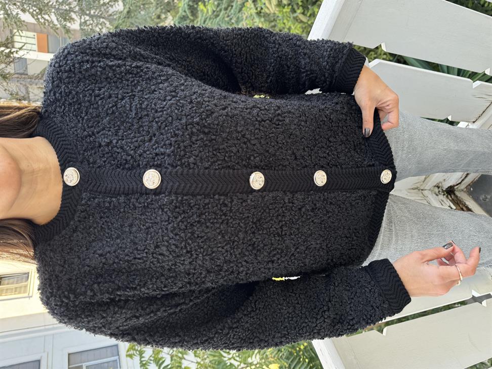 Siyah Teddy Hırka