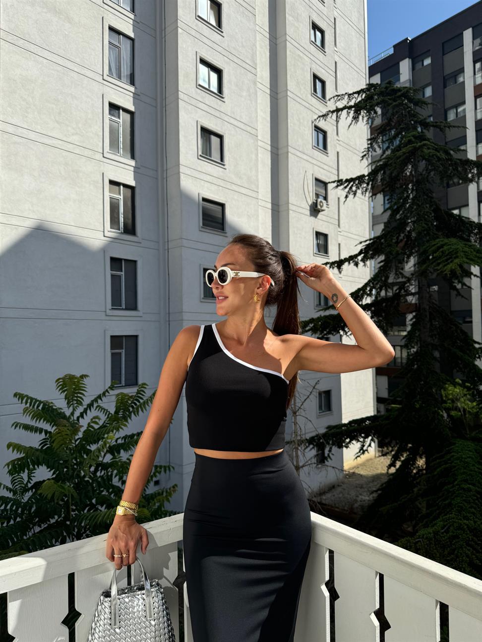 Siyah Tek Kol Biyeli Atlet