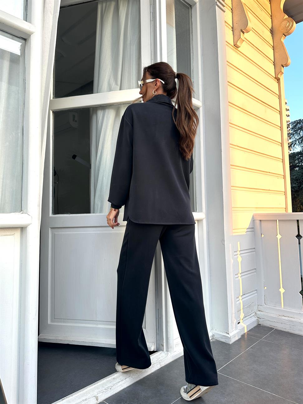 Siyah Tencel Kumaş Takım