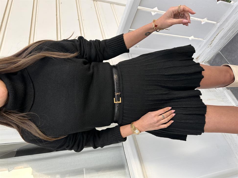 Siyah Triko Etek Takım