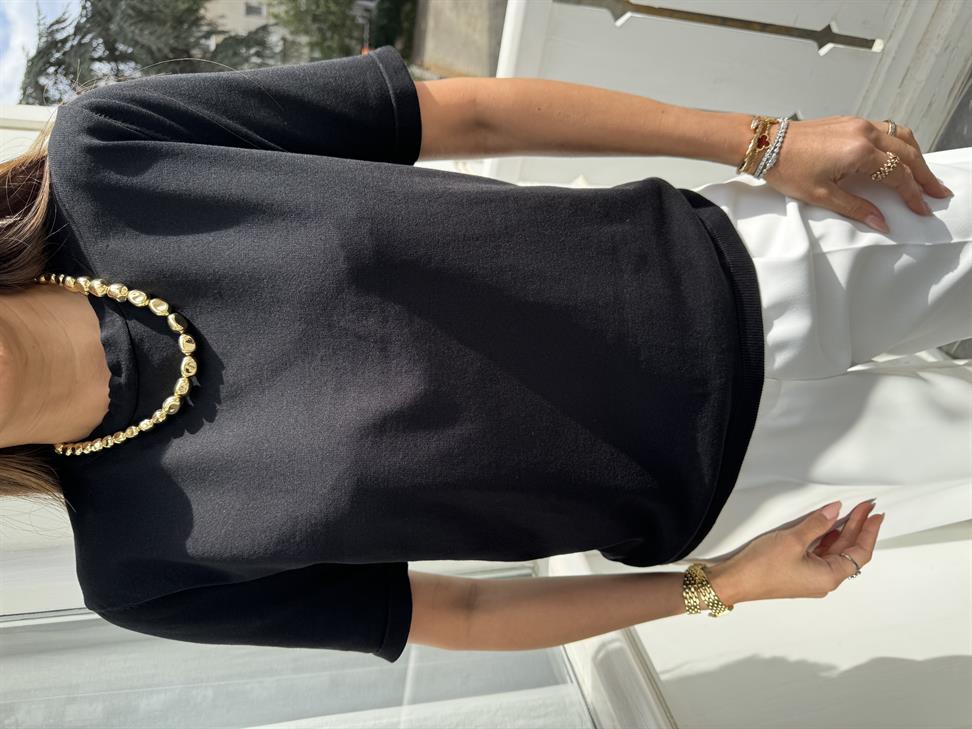 Siyah Vaniza Örgü Triko