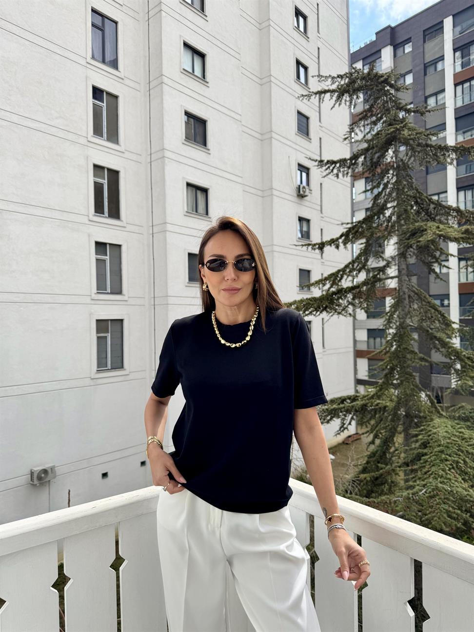 Siyah Vaniza Örgü Triko