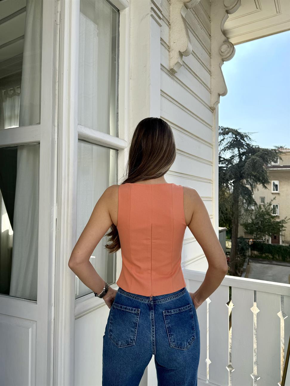 Somon İpli Korse Bluz