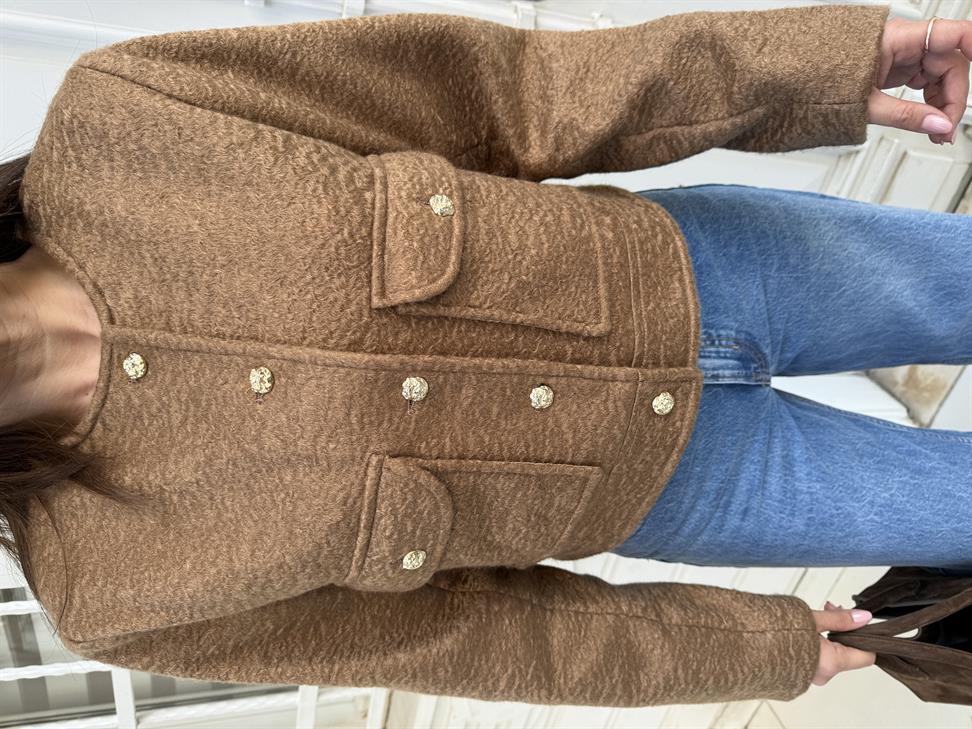 Taba 2 Cepli Gold Düğmeli Ceket