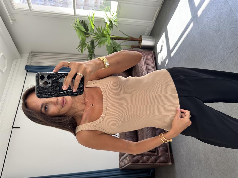 Taba Kaşkorse U Yaka Atlet Bluz