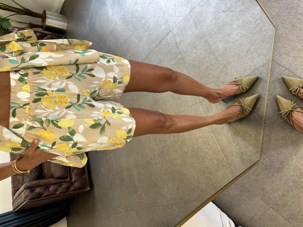 Taba Limon Desen Kuşaklı Takım