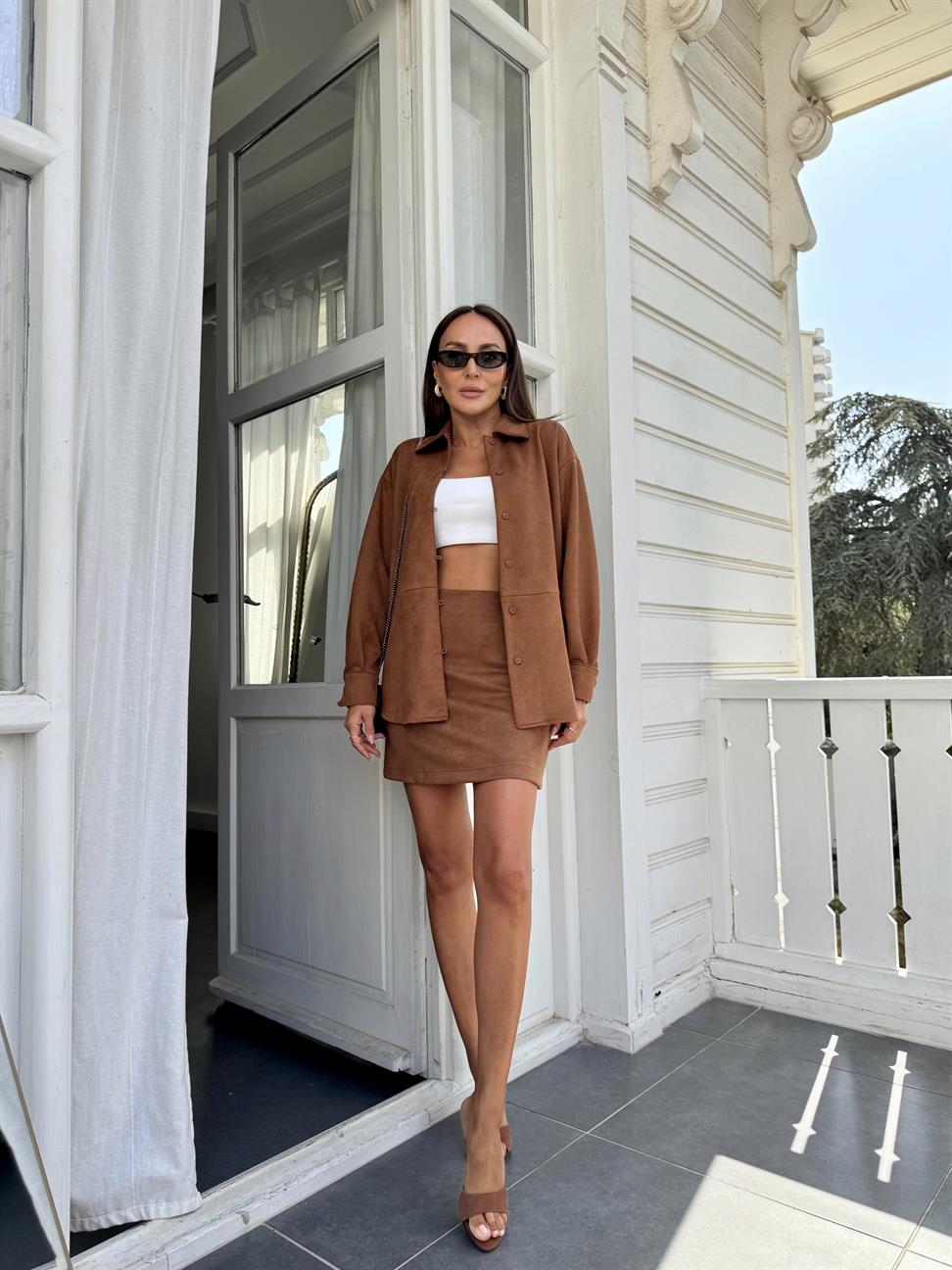 Taba Scuba Süet Brit Lastik Gömlek