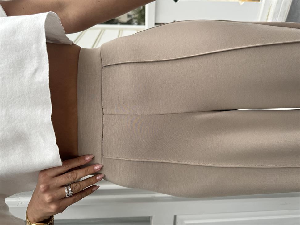 Taş Gri Modal Kumaş Pantolon