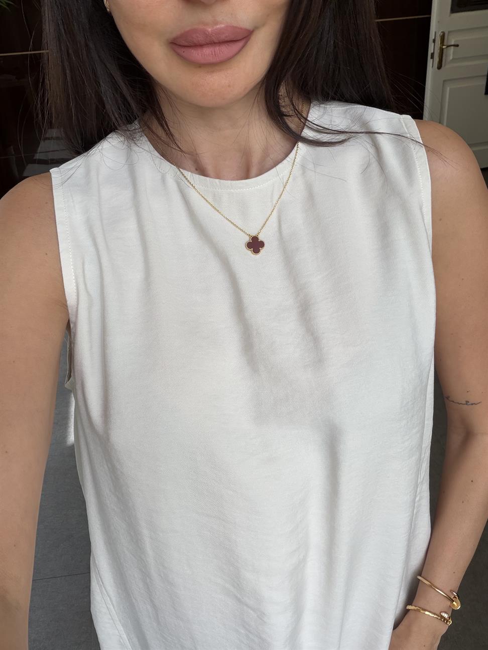 Taş Rengi Kolsuz Uzun Elbise