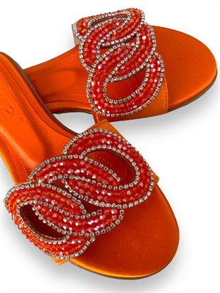 Turuncu Rebecca Taşlı Terlik