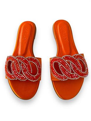 Turuncu Rebecca Taşlı Terlik