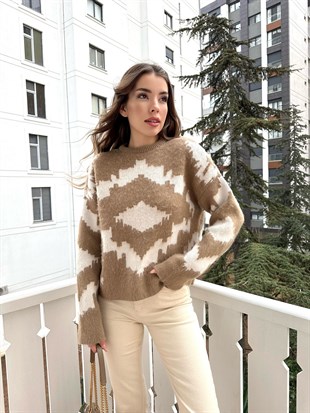 Vizon Desenli Kırçıllı Kazak