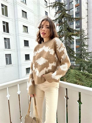 Vizon Desenli Kırçıllı Kazak