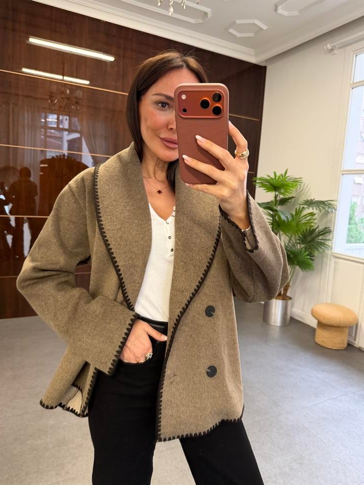 Vizon Dikiş Detaylı Ceket