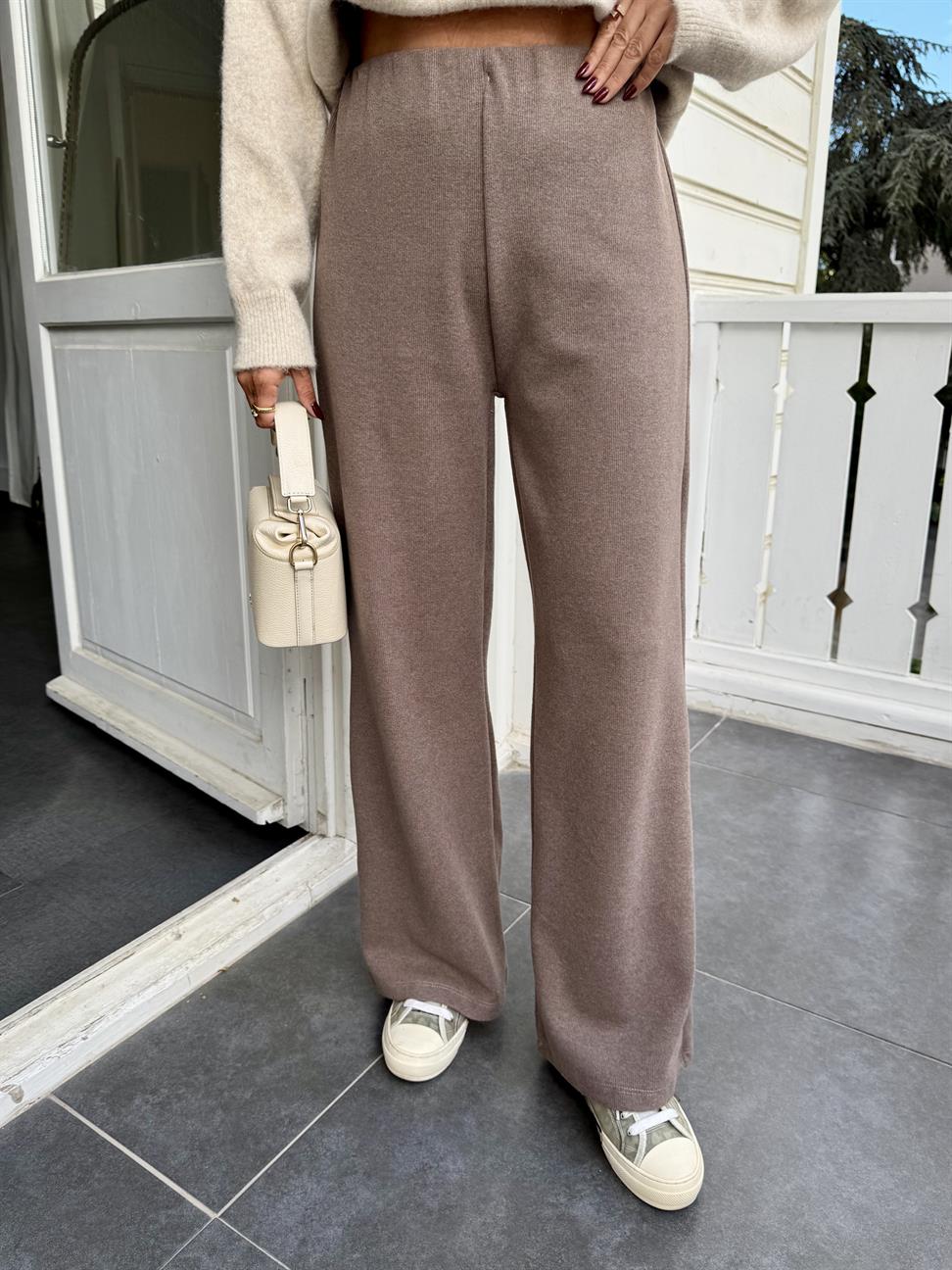 Vizon Soft Doku Bol Paça Pantolon