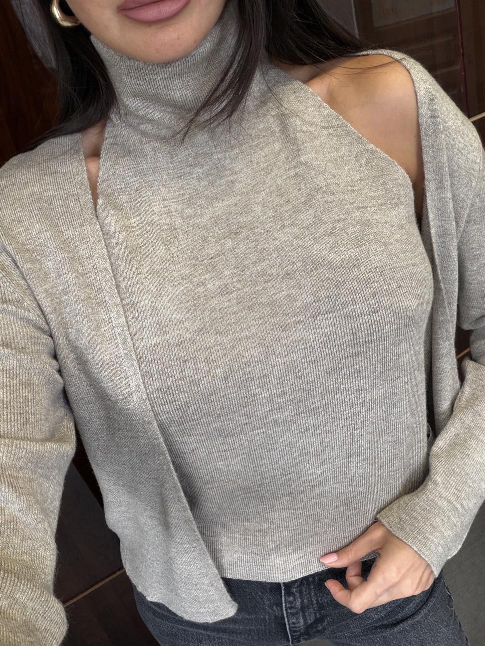 Vizon Tasarım Bluzlu Hırka