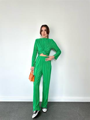 Yeşil Kırinkıl Kumaş Vatkalı Takım