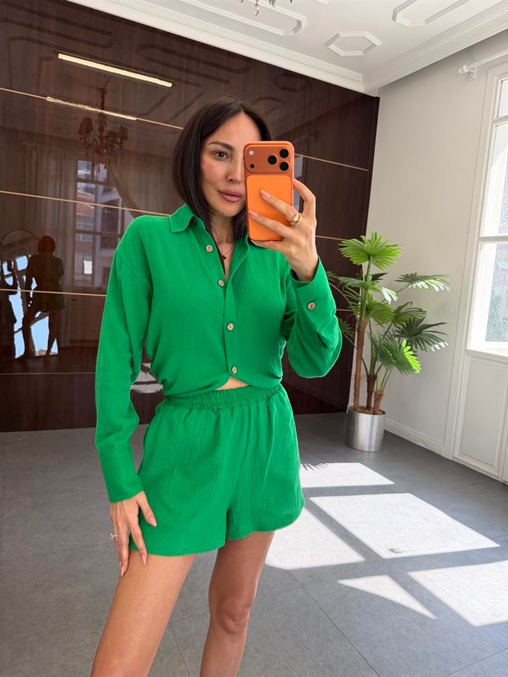 Yeşil Müslin Wood Takım