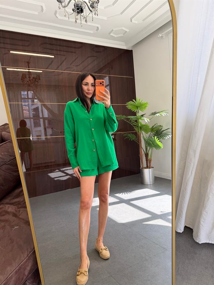 Yeşil Müslin Wood Takım