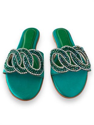 Yeşil Rebecca Taşlı Terlik