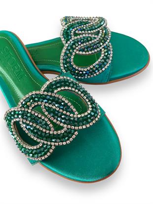 Yeşil Rebecca Taşlı Terlik