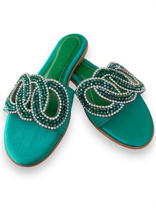 Yeşil Rebecca Taşlı Terlik