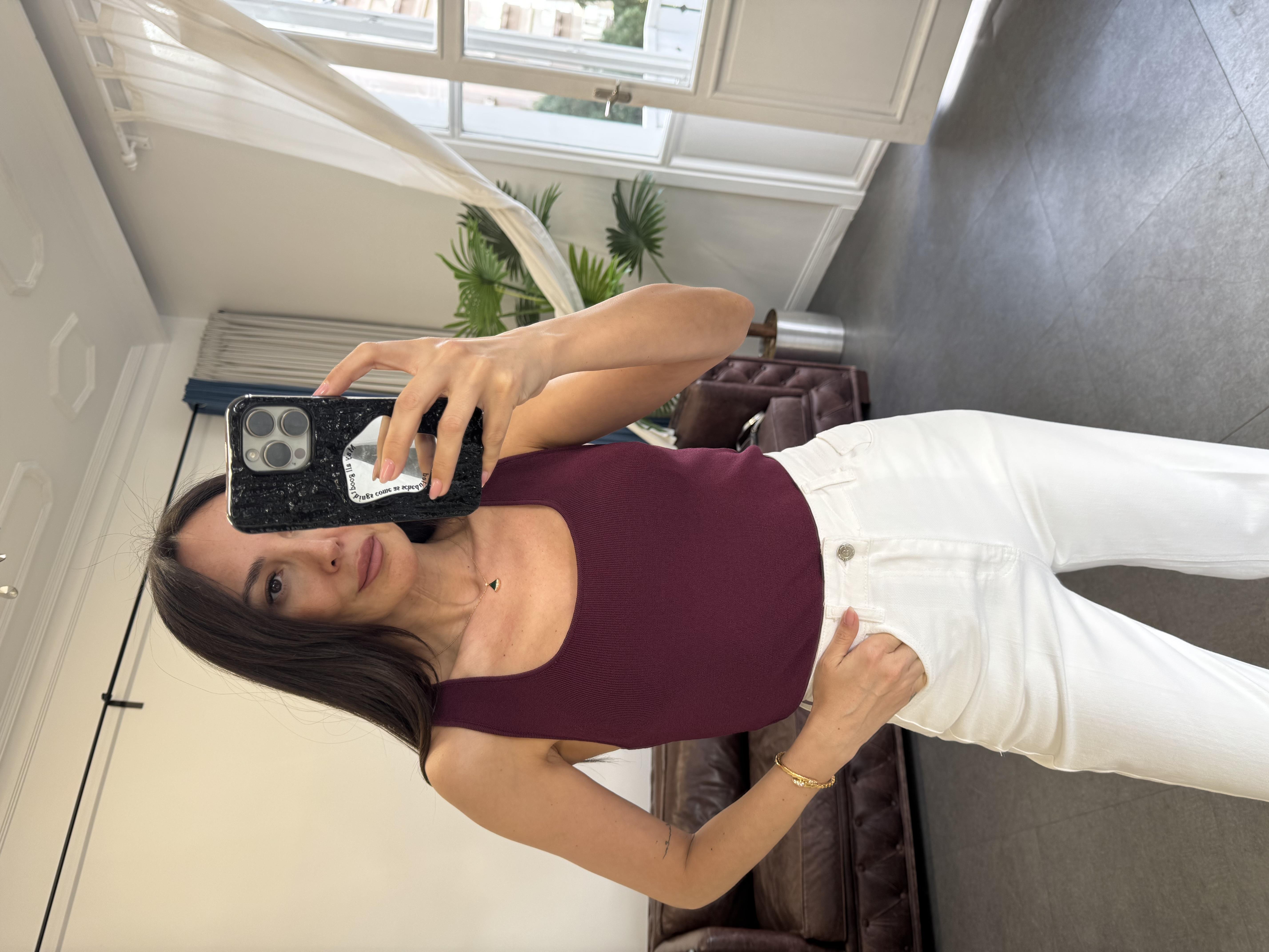 Bordo Basic Triko Bluz