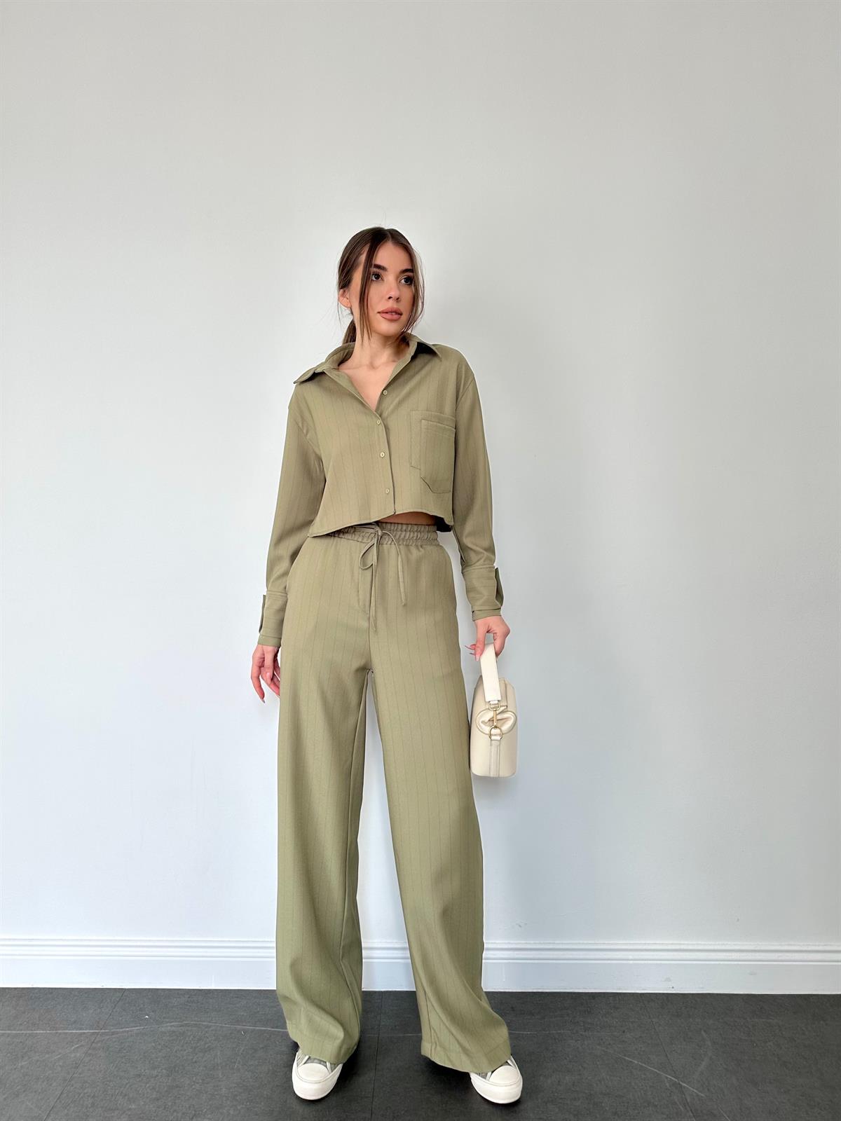 Cep Detaylı Takım Haki