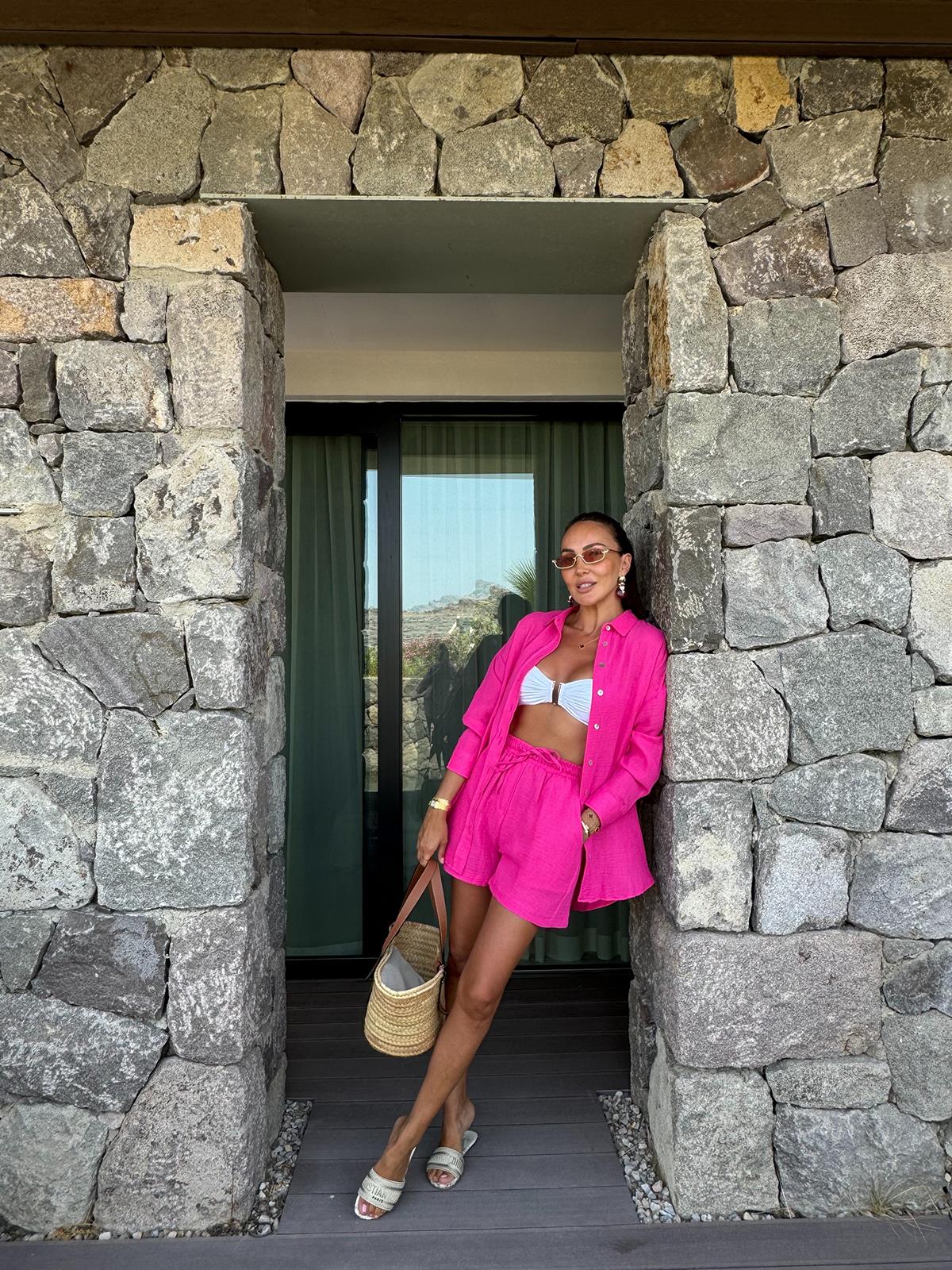 Fuşya Müslin Takım