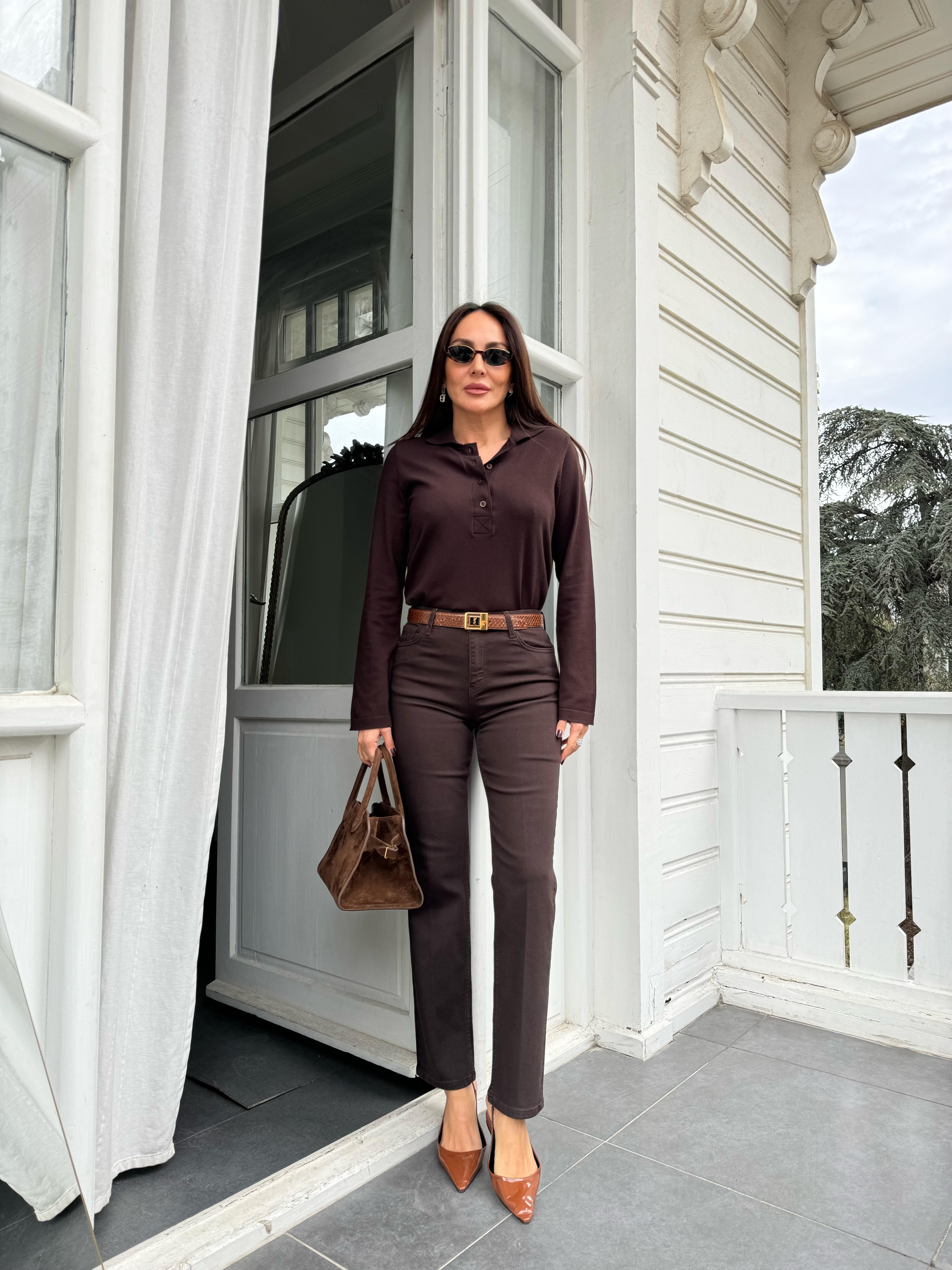 Kahve Denim Pantolon