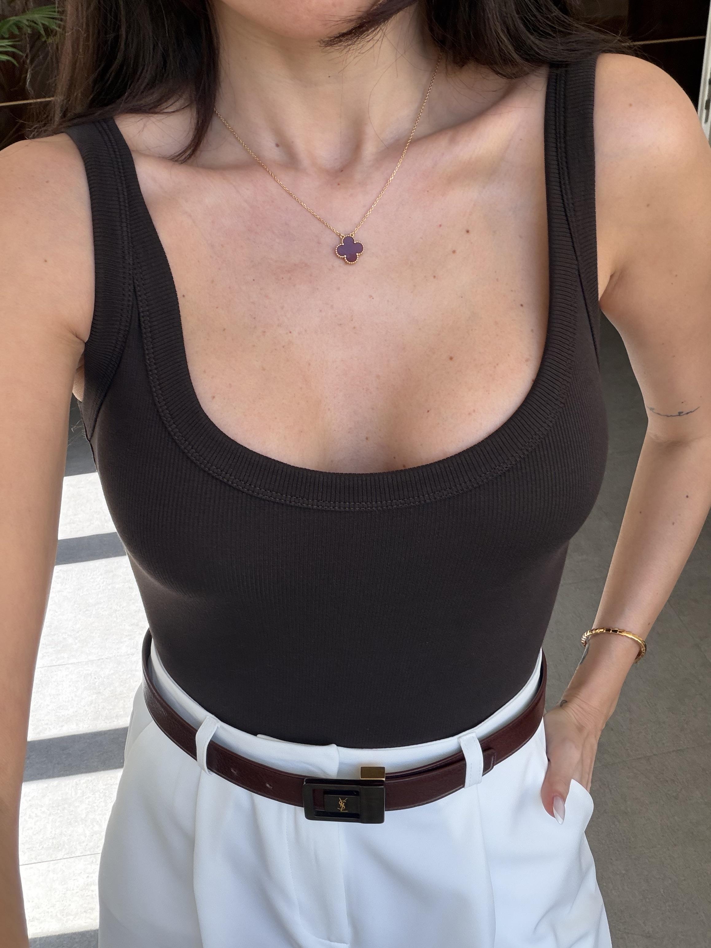 Koyu Kahve Askılı Bodysuit