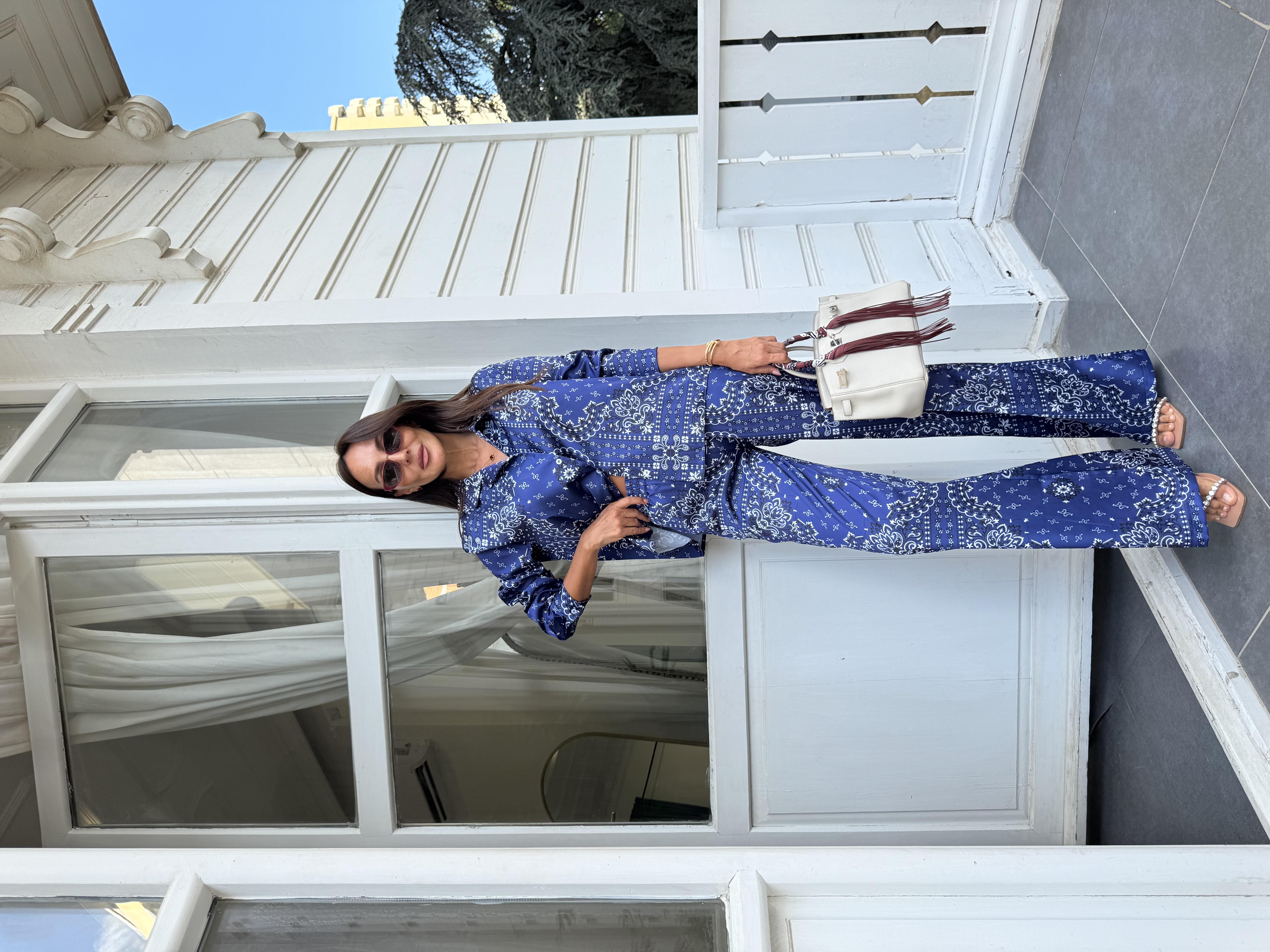 Lacivert Chester Pantolonlu Takım