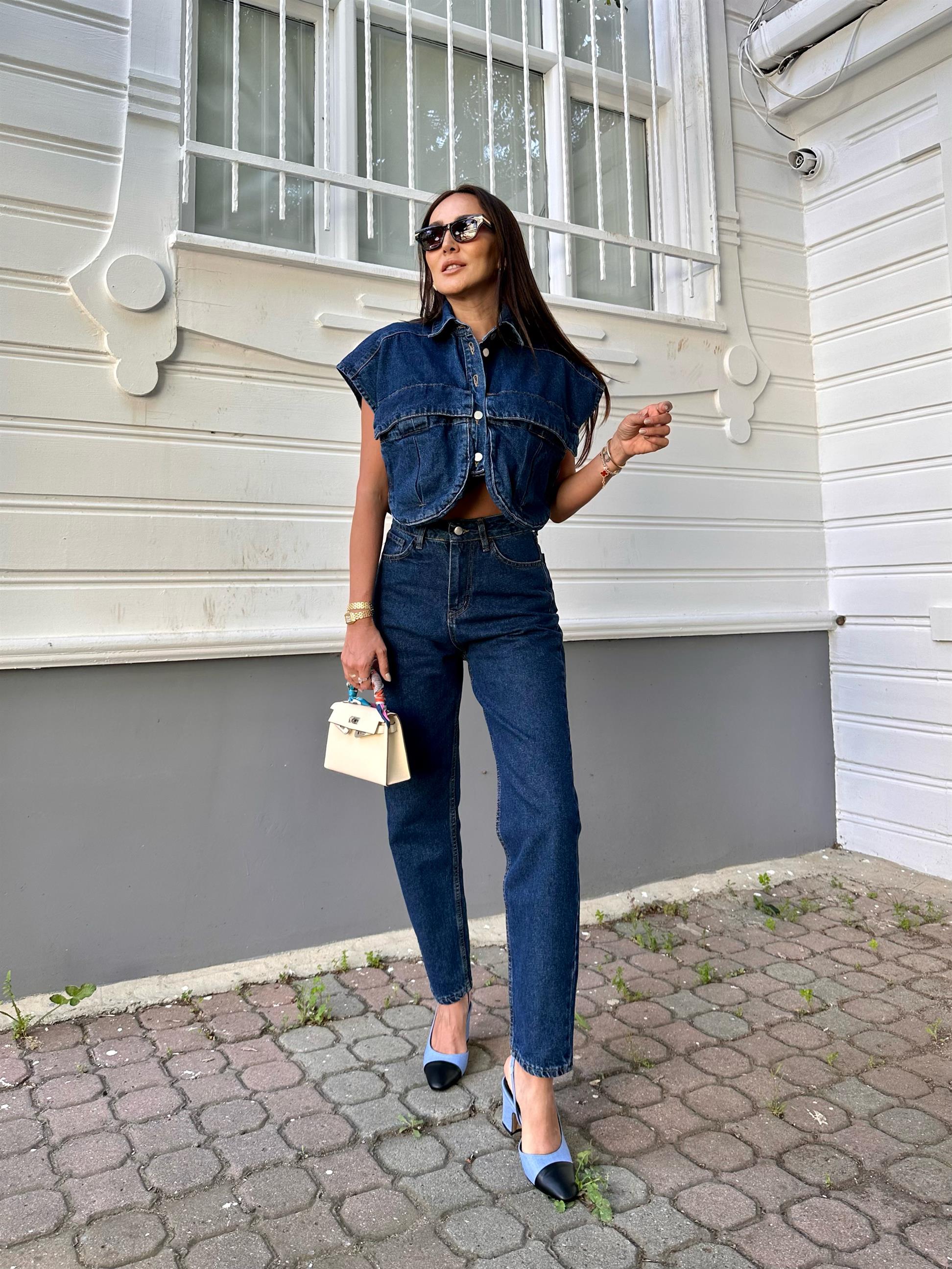 Lacivert Christiana Jean Pantolon