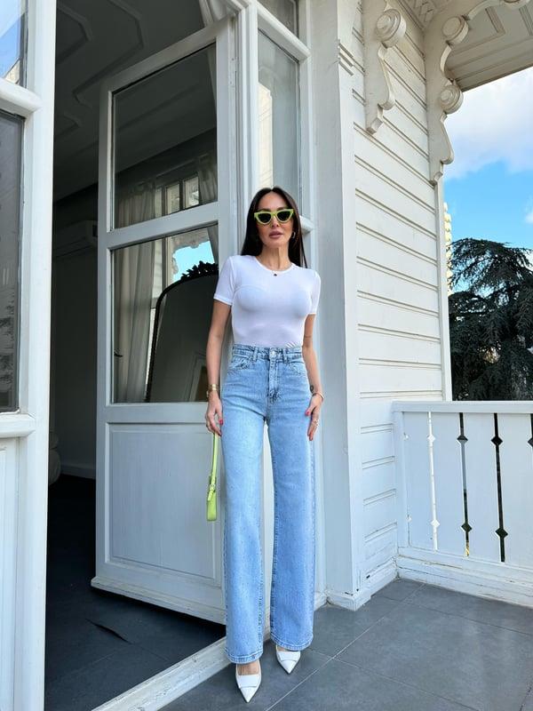 Mavi Renkli Taşlı Denim