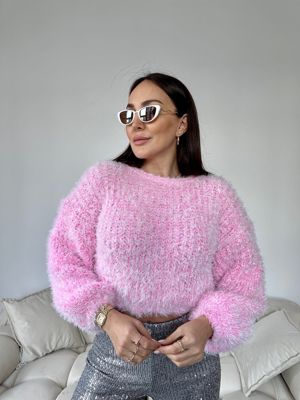 Pembe  Sakallı Triko
