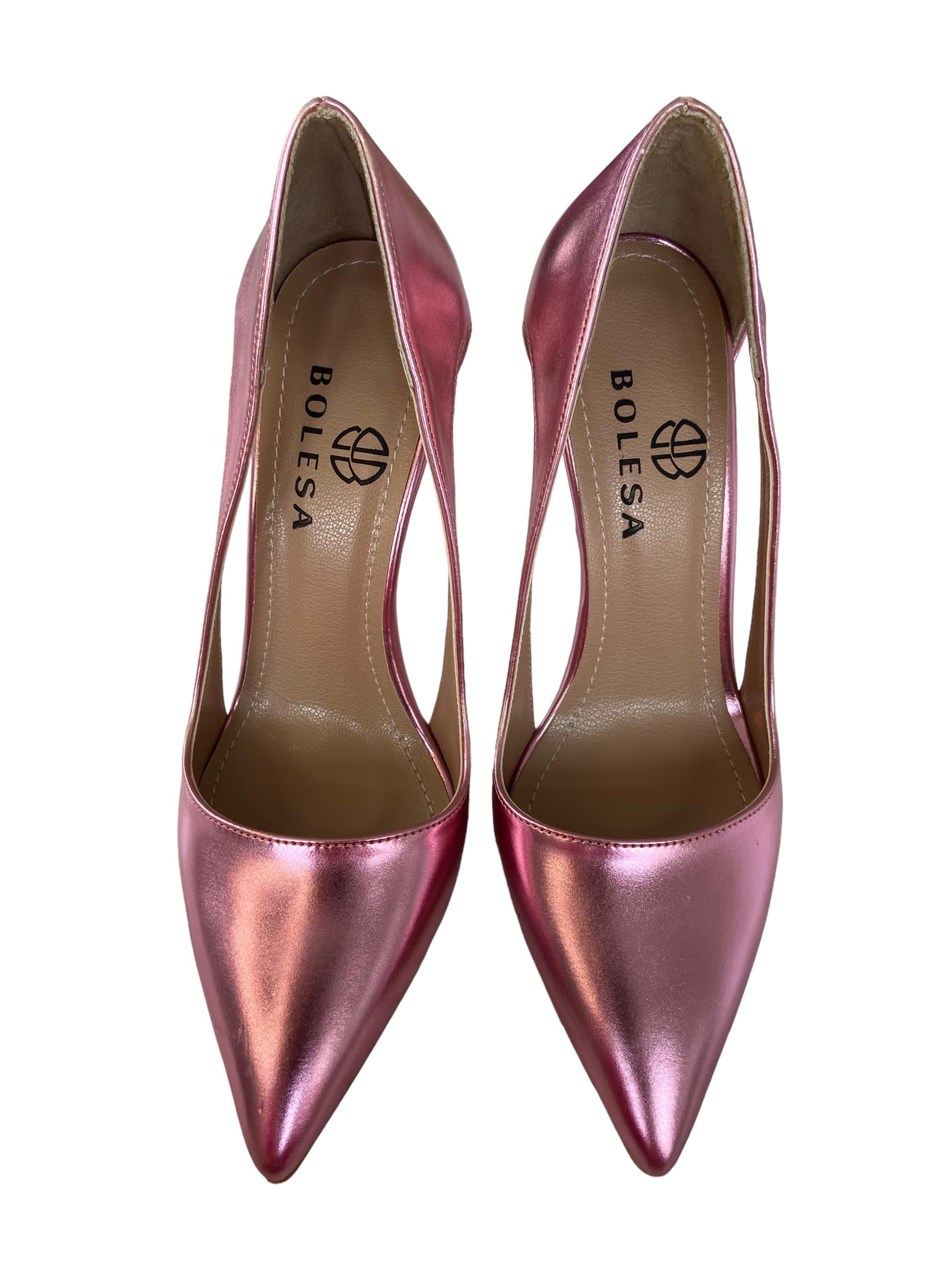 Pudra  Pencere Detaylı Stiletto