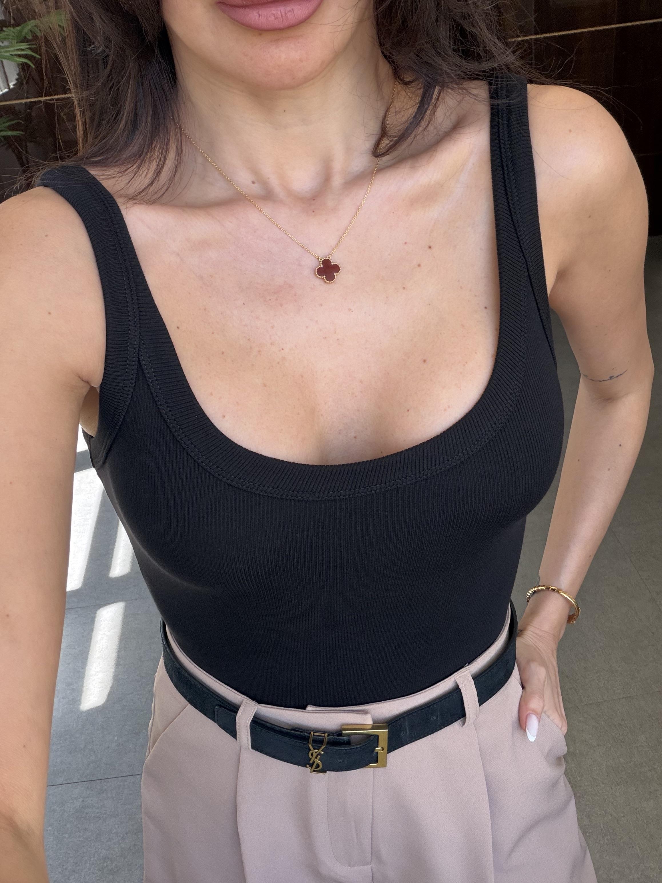 Siyah Askılı Bodysuit