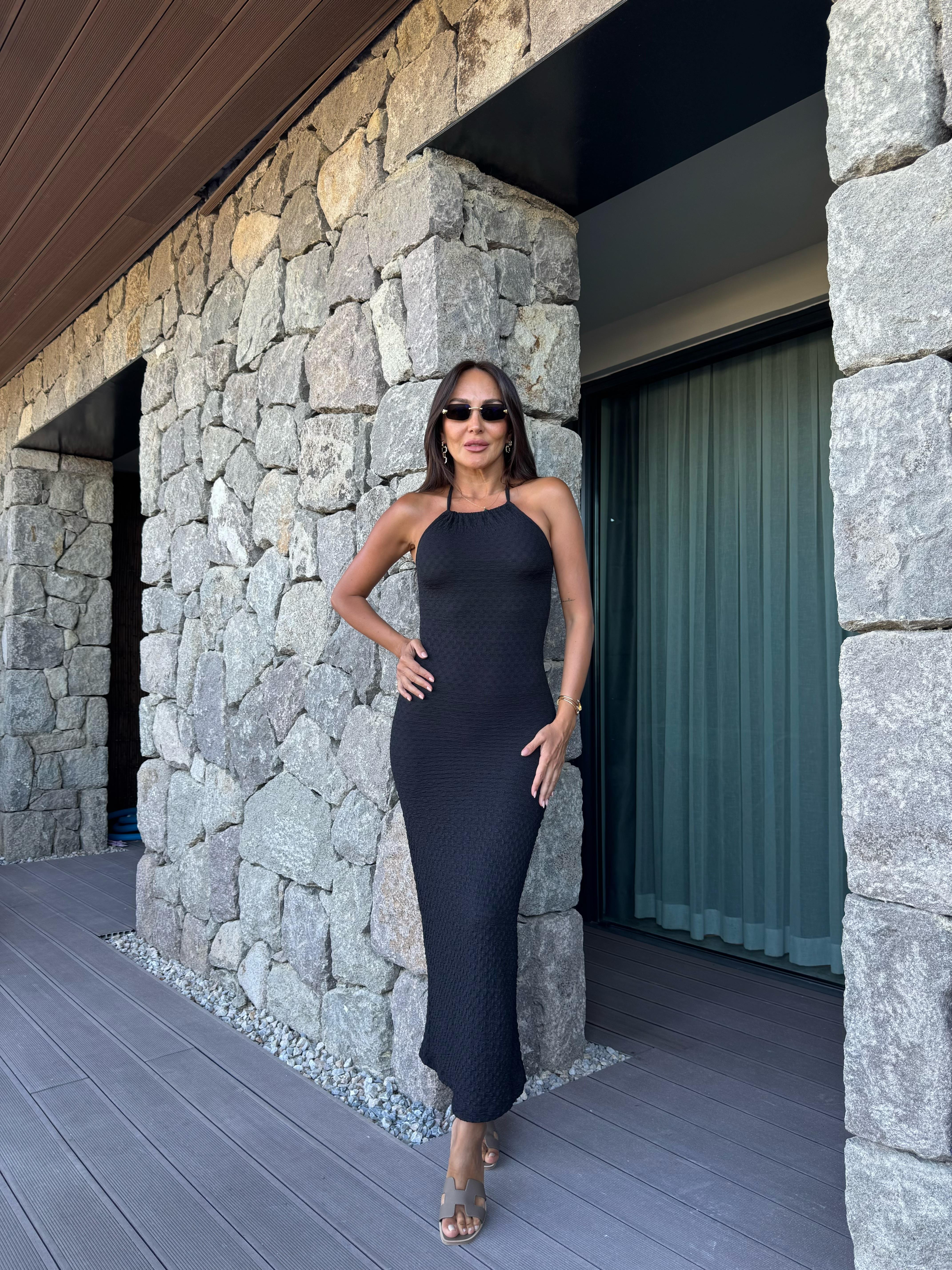 Siyah Bürümcük Elbise