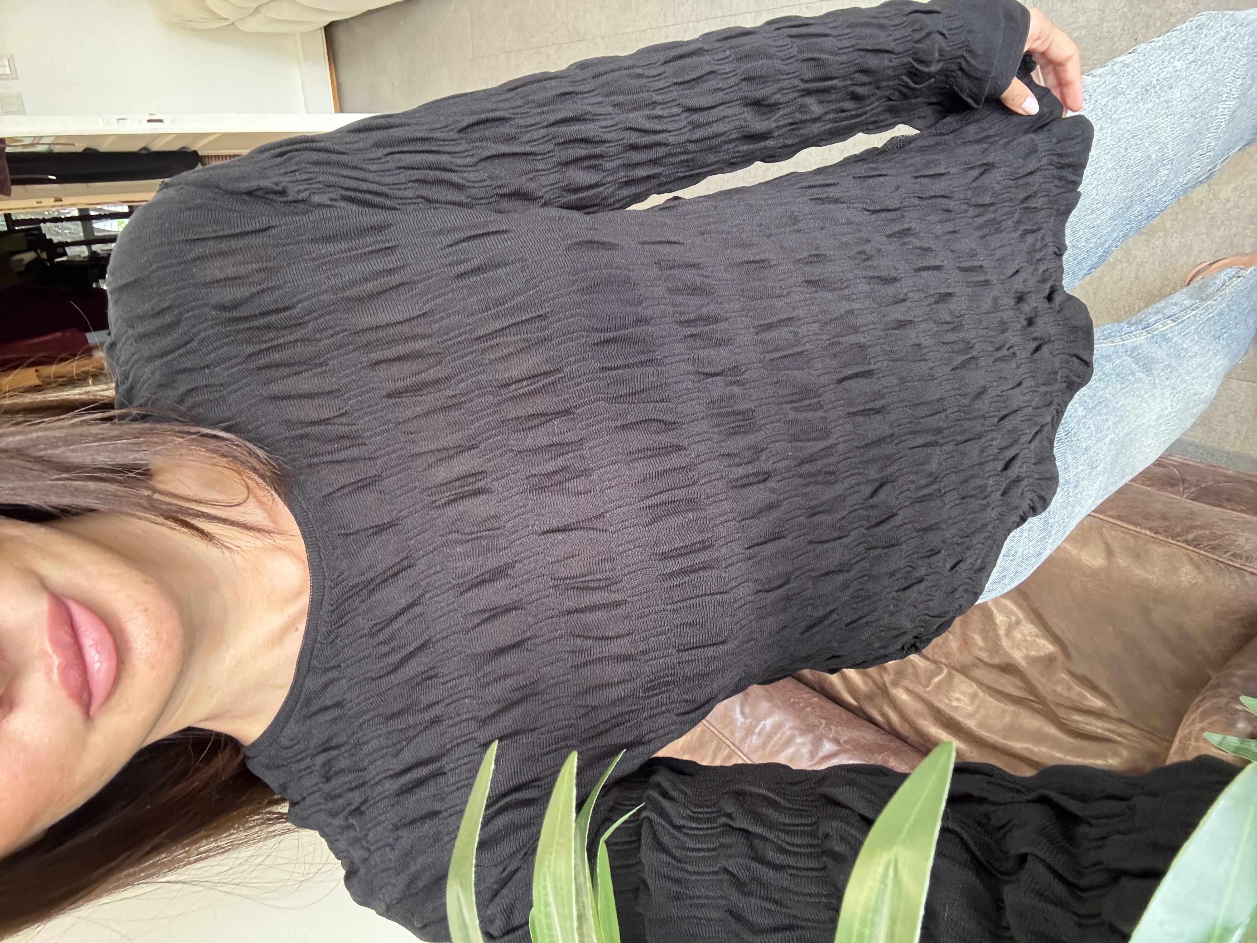 Siyah Bürümcük Tunik Triko